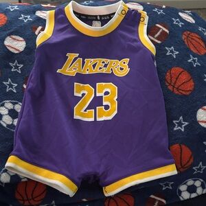 Kids Purple Lakers Bodysuit